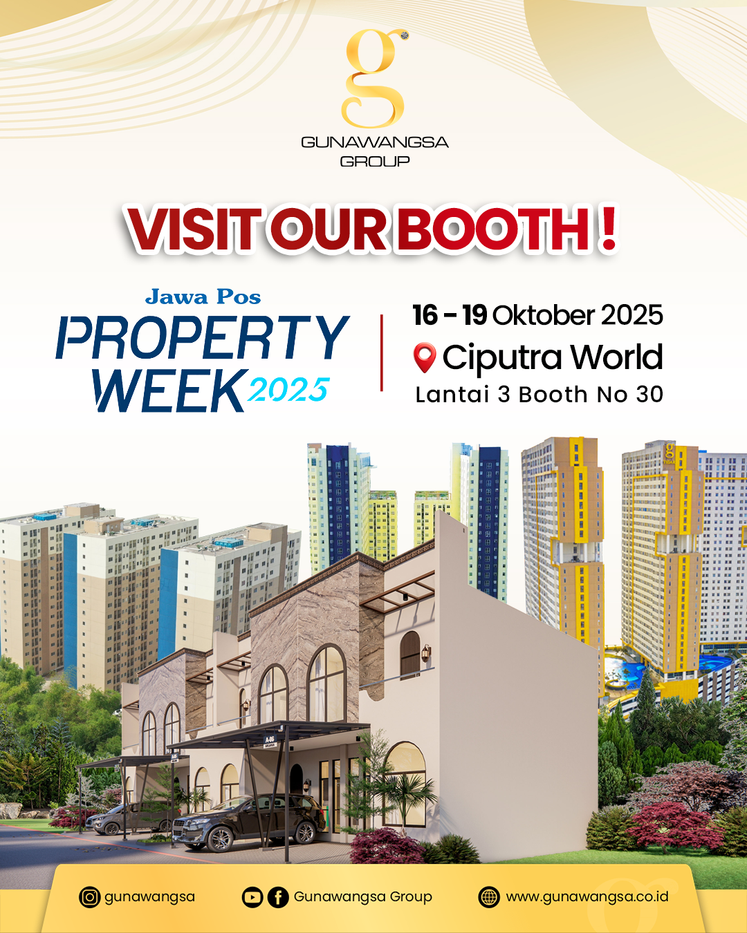 ✨ VISIT GUNAWANGSA GROUP BOOTH AT JAWA POS PROPERTY WEEK 2025! ✨